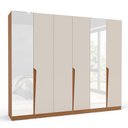 Ver imagem 4 de Guarda Roupa Roupeiro 6 Portas 4 Gavetas com Espelho Porto Freijó Creme Politorno Móveis