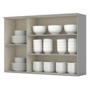 Ver imagem 2 de Armário Aéreo 3 Portas 120 Cm Americana Cinza – Henn