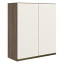 Ver imagem 1 de Armario Aereo 2 Portas Mdf 60 Cm Kali 12205 Carvalho Toq Off White Cetim Nicioli