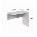 Ver imagem 3 de Mesa Auxiliar Pé Painel MDF 90cm Yescasa Cinza
