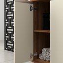 Ver imagem 6 de Gabinete de Banheiro 80cm sem Lavatório Ref 870 Cewal - Amendoa/off White