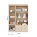 Ver imagem 2 de Quarto de Bebê com Roupeiro e Cômoda Sapateira Ayla Off White Phoenix Baby