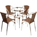 Ver imagem 6 de Kit Jogo de 4 Cadeiras e Mesa Floripa em Alumínio com 2 Espreguiçadeiras Roma Regulável e Trama Orig