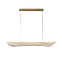 Ver imagem 1 de Lustre Pendente Led 30w Curva Acrílico 100cm Dourado 3000k Bivolt