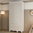 Ver imagem 1 de Guarda-roupa Infantil 92cm 3 Portas e 2 Gavetas Dengo Multimóveis Mp4437 Branco/off White