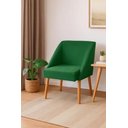 Ver imagem 1 de Cadeira Decorativa Liz Suede Verde para Sala Salão Recepção .