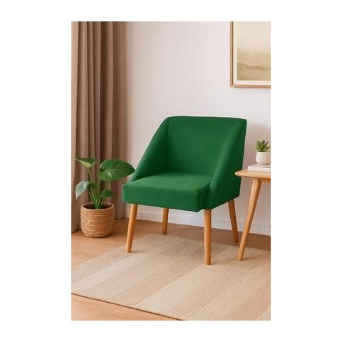 Cadeira Decorativa Liz Suede Verde para Sala Salão Recepção .