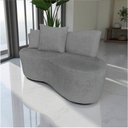 Ver imagem 1 de Namoradeira Sofá 2 Lugares Yara Orgânica Linho Cinza