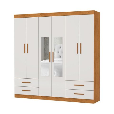 Guarda Roupa 6 Portas 4 Gav 2 Espelhos Allure -grand Line
