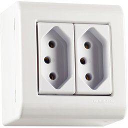 Caixa de Sobrepor com 2 Tomadas 2P+T 20 A 250 V Tramontina LizFlex Branca Tramontina - 7