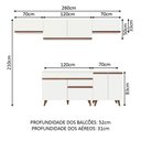 Ver imagem 4 de Armário de Cozinha Completa 260cm Branco Reims Madesa 10