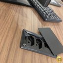 Ver imagem 2 de Mesa para Escritório em L Diretor com 1 Porta de Correr Nogal/preto