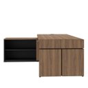 Ver imagem 7 de Mesa para Escritório em L Diretor com 1 Porta de Correr Nogal/preto