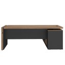 Ver mais imagens de Mesa para Escritório em L Diretor com 1 Porta de Correr Nogal/preto