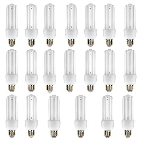 Lâmpada Fluorescente 220V Kit 20 Uni 15W Iluminaçao Branco Frio Energia Rua Casa Ambiente
