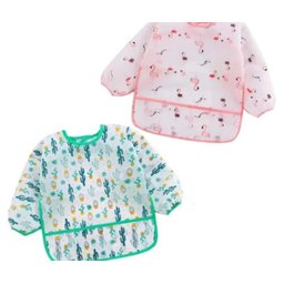 Babador manga longa BLW Kit 2Unds - Flamingo e Cactos Baby Babador Manga Longa BLW Flamingo Cactos,  - 7