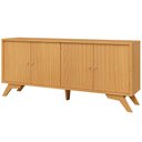 Ver imagem 3 de Buffet Aparador 4 Portas em MDF 180cm com Prateleiras Carvalho Rose - Dalla Costa