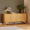 Ver imagem 1 de Buffet Aparador 4 Portas em MDF 180cm com Prateleiras Carvalho Rose - Dalla Costa