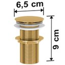 Ver imagem 7 de Válvula Click Up para Banheiro Dourada Brilhante Goldenx