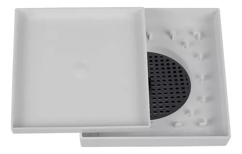 Ralo Oculto Odem Quadrado - Pvc - 15 X 15 Cm Branco - 1