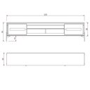 Ver imagem 2 de Rack Sala Tv até 75 Polegadas Paraty 220 Cm Laca Pés Metal Palhinha Azul Gloss