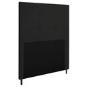 Ver imagem 1 de Cabeceira Luna para Cama Box Solteiro 90 Cm Suede Preto
