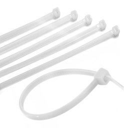 Abraçadeira de Nylon - 3.6 x 300mm - Branca com 100 unidades - 1