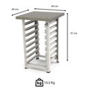 Ver imagem 3 de Kit Forno Elétrico Progás Turbo Fast Oven Rosa 4 Esteiras Prp-004 Plus 220v e Mesa Suporte Forno