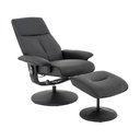 Ver imagem 7 de Kit 2 Poltronas de Massagem Arizona Giratória com Apoio de Pés e Reclinável Pu Preto G56 - Gran Belo