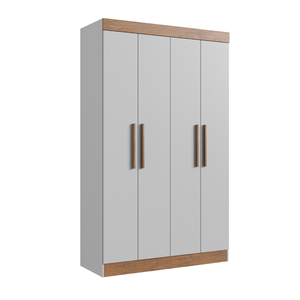Guarda Roupas Solteiro 4 Portas 100% Mdf New Recife
