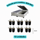 Ver imagem 2 de Pés de Madeira para Box Baú 6cm de Altura - (Preto) - 12 Uni