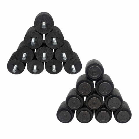 Pés de Madeira para Box Baú 6cm de Altura - (Preto) - 12 Uni