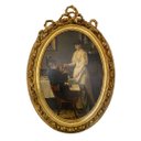 Ver imagem 1 de Quadro Decorativo Clássico Importado Dourado com Moldura Entalhada À Mão 134x94x8cm para Parede
