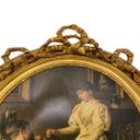 Ver imagem 5 de Quadro Decorativo Clássico Importado Dourado com Moldura Entalhada À Mão 134x94x8cm para Parede