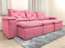Ver imagem 1 de Sofá 4 e 5 Lugares 3,20m Retrátil e Reclinável Alpoim Estofados Athenas:rosa