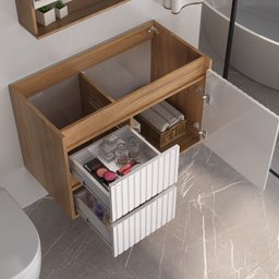 Gabinete para Banheiro Clarice 78 Cm - Fabribam Gabinetes - 2