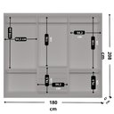 Ver imagem 2 de Guarda Roupa Casal Connor 100 MDF 3 Portas e 4 Gavetas