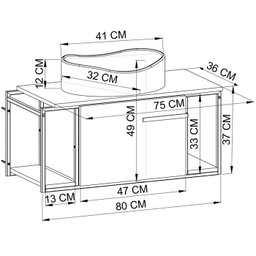 Gabinete Susp e Cuba Marmore Sintetico P1019x941012 Mell Preto Pp - 4