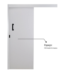 Porta de Correr Madeira 215x90cm Sobrepor Reversível Melamínico MGM - 8