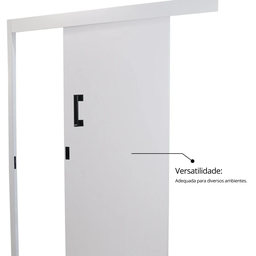 Porta de Correr Madeira 215x90cm Sobrepor Reversível Melamínico MGM - 9