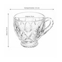 Ver imagem 3 de Jogo 6 Xícaras de Chá Café 200ml Lyor Lile Vidro Cristal Mesa Posta Cafeteria Recepção