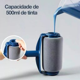 Rolo Inteligente Recarregável Pintura Limpa Anti Respingos Reservatório 1 Litro - 4