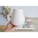 Ver imagem 2 de Kit Higiene Porcelana Bebê Meninas Rosê Maternidade Bancada Bebê Térmica