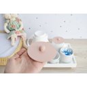 Ver imagem 3 de Kit Higiene Porcelana Bebê Meninas Rosê Maternidade Bancada Bebê Térmica