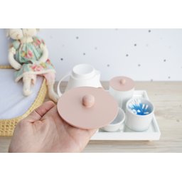 Kit Higiene Porcelana Bebê Meninas Rosê Maternidade Bancada Bebê Térmica - 3