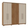 Guarda Roupa Casal 6 Portas 4 Gavetas 268cm Comodus Caemmun Buriti/Off White - 2