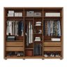 Guarda Roupa Casal 6 Portas 4 Gavetas 268cm Comodus Caemmun Buriti/Off White - 3