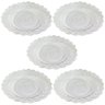 Pratos Transparentes para Sobremesa 5 Unidades Vidro com Relevo e Detalhes Elegantes - 1