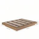 Ver imagem 3 de Cama Casal Queen Suspensa com LED 140/160 Zurique Marrom/Mel Yescasa
