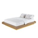 Ver imagem 6 de Cama Casal Queen Suspensa com LED 140/160 Zurique Marrom/Mel Yescasa